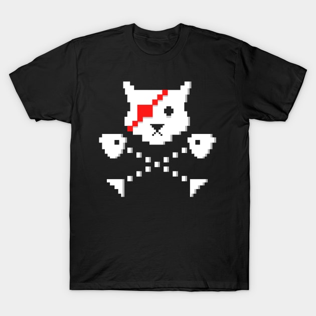 Pixel Pirate Cat T-Shirt by propellerhead